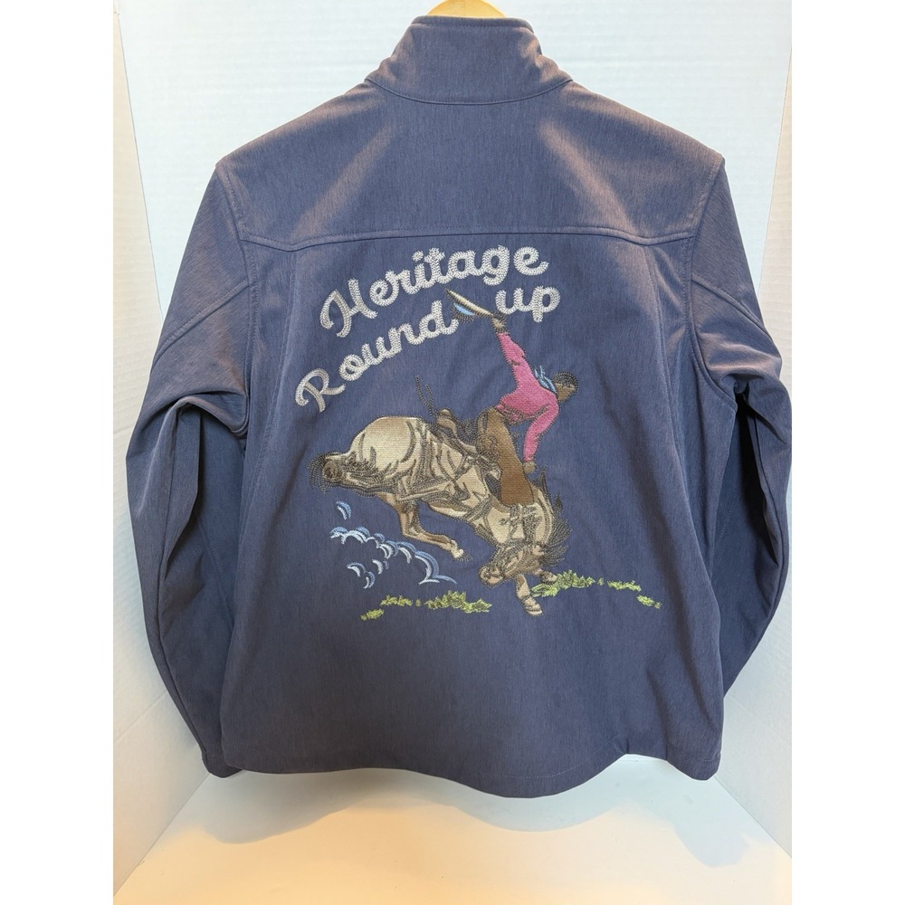 Ariat Team Heritage Softshell Full Zip Jacket Embroidered Western Cowgirl XL 248 - Picture 7 of 12